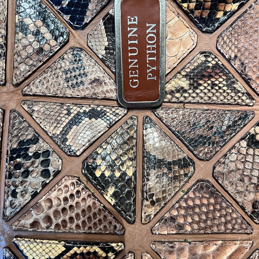 Genuine Python Snake Skin XL Tote - Picture 4 of 10